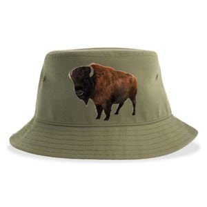 Realistic Bison Sustainable Bucket Hat