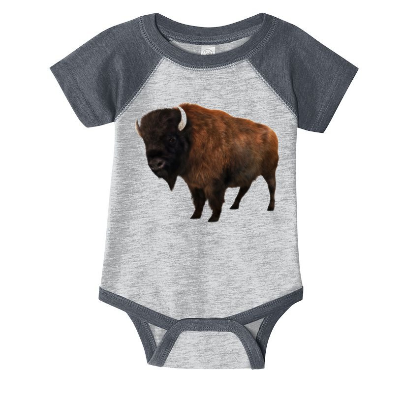 Realistic Bison Infant Baby Jersey Bodysuit