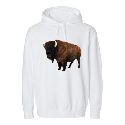 Realistic Bison Garment-Dyed Fleece Hoodie