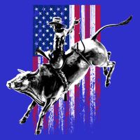 Rodeo Bull Rider Patriotic American Flag Gift For Cow Gift Baby Bodysuit
