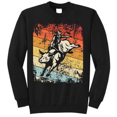 Retro Bull Riding For Cowboy Sweatshirt