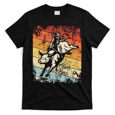 Retro Bull Riding For Cowboy T-Shirt