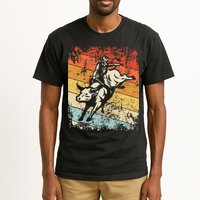 Retro Bull Riding For Cowboy Tall T-Shirt