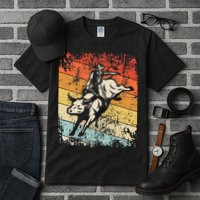 Retro Bull Riding For Cowboy Tall T-Shirt