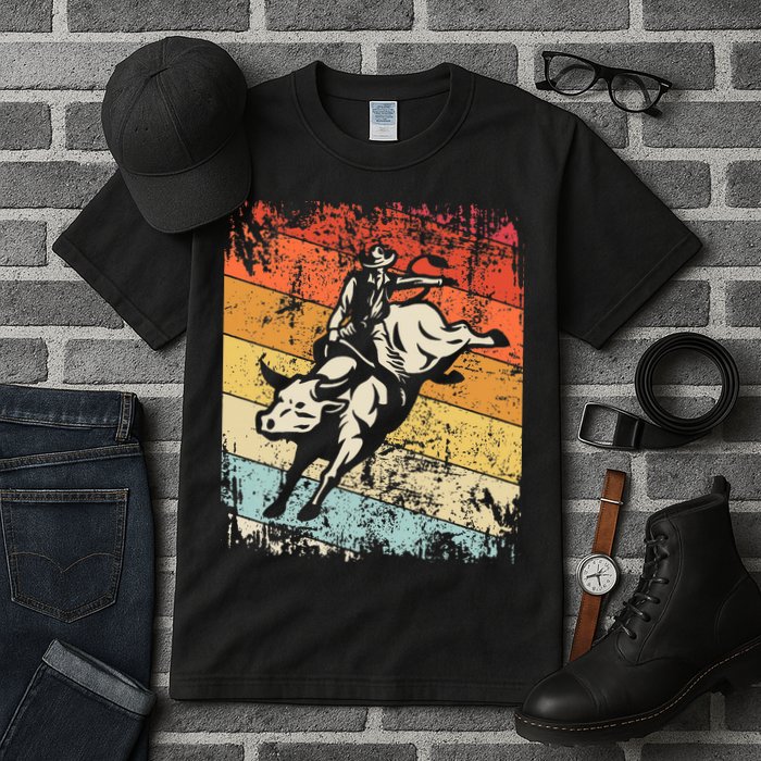 Retro Bull Riding For Cowboy Tall T-Shirt