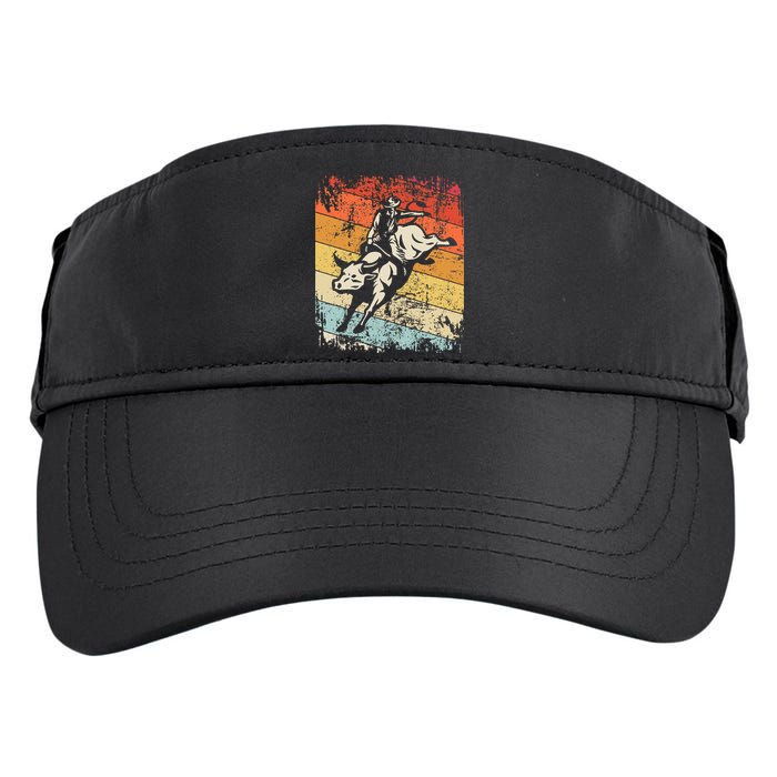 Retro Bull Riding For Cowboy Adult Drive Performance Visor