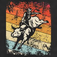 Retro Bull Riding For Cowboy Adult Drive Performance Visor