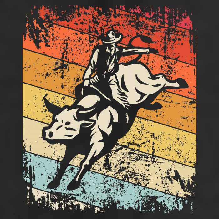 Retro Bull Riding For Cowboy Adult Drive Performance Visor