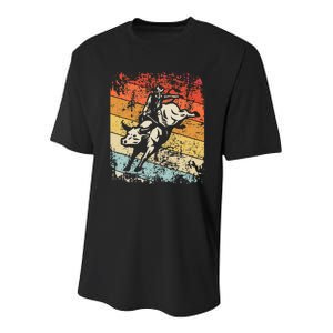 Retro Bull Riding For Cowboy Youth Performance Sprint T-Shirt