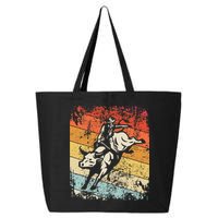 Retro Bull Riding For Cowboy 25L Jumbo Tote