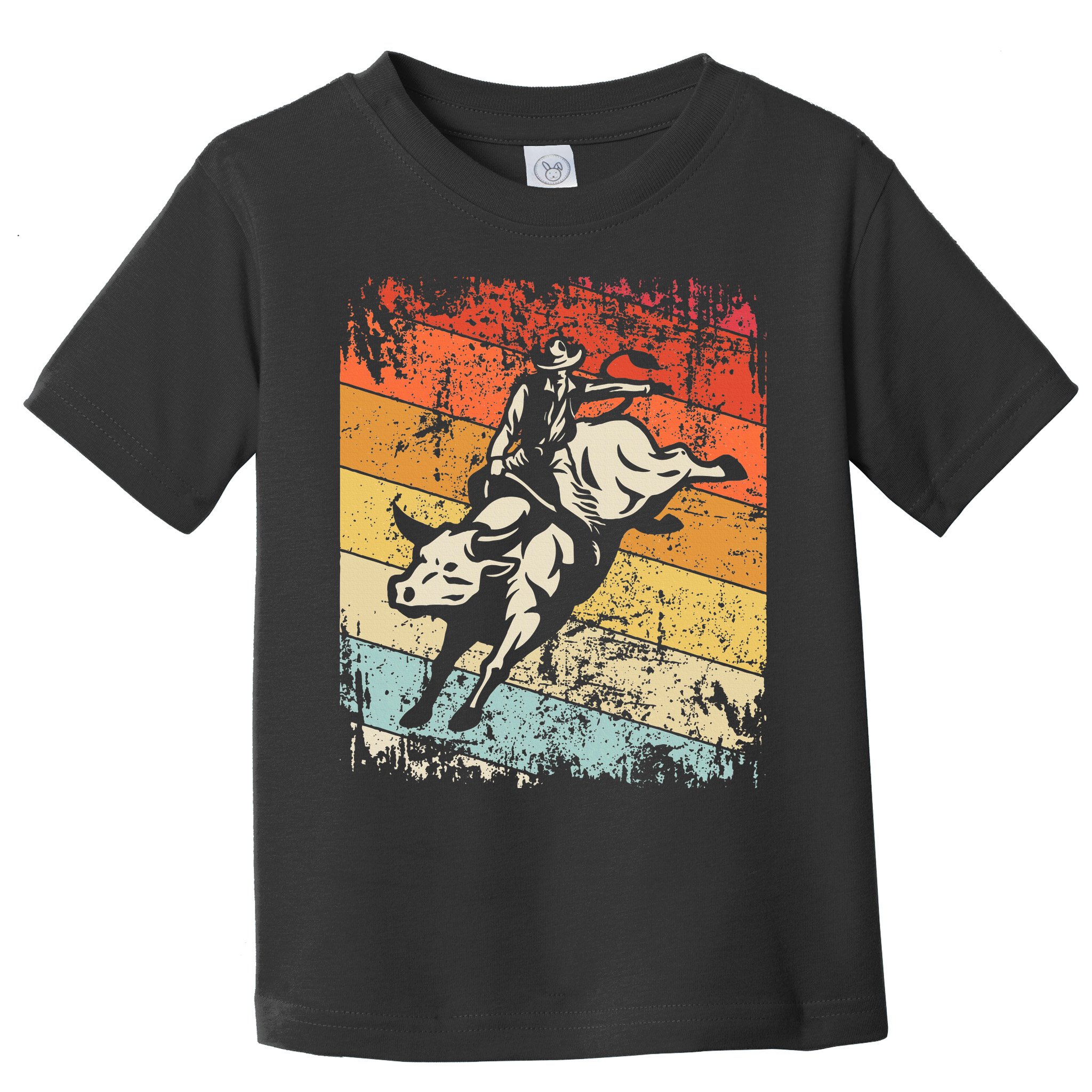 Retro Bull Riding For Cowboy Toddler T-Shirt