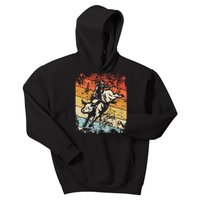 Retro Bull Riding For Cowboy Kids Hoodie