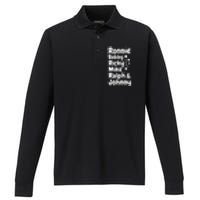 Ronnie Bobby Ricky Mike Ralph And Johnny Performance Long Sleeve Polo