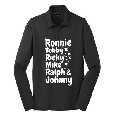 Ronnie Bobby Ricky Mike Ralph And Johnny Silk Touch Performance Long Sleeve Polo