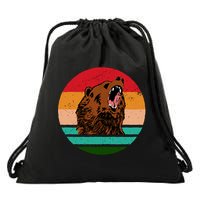 Retro Bear Drawstring Bag