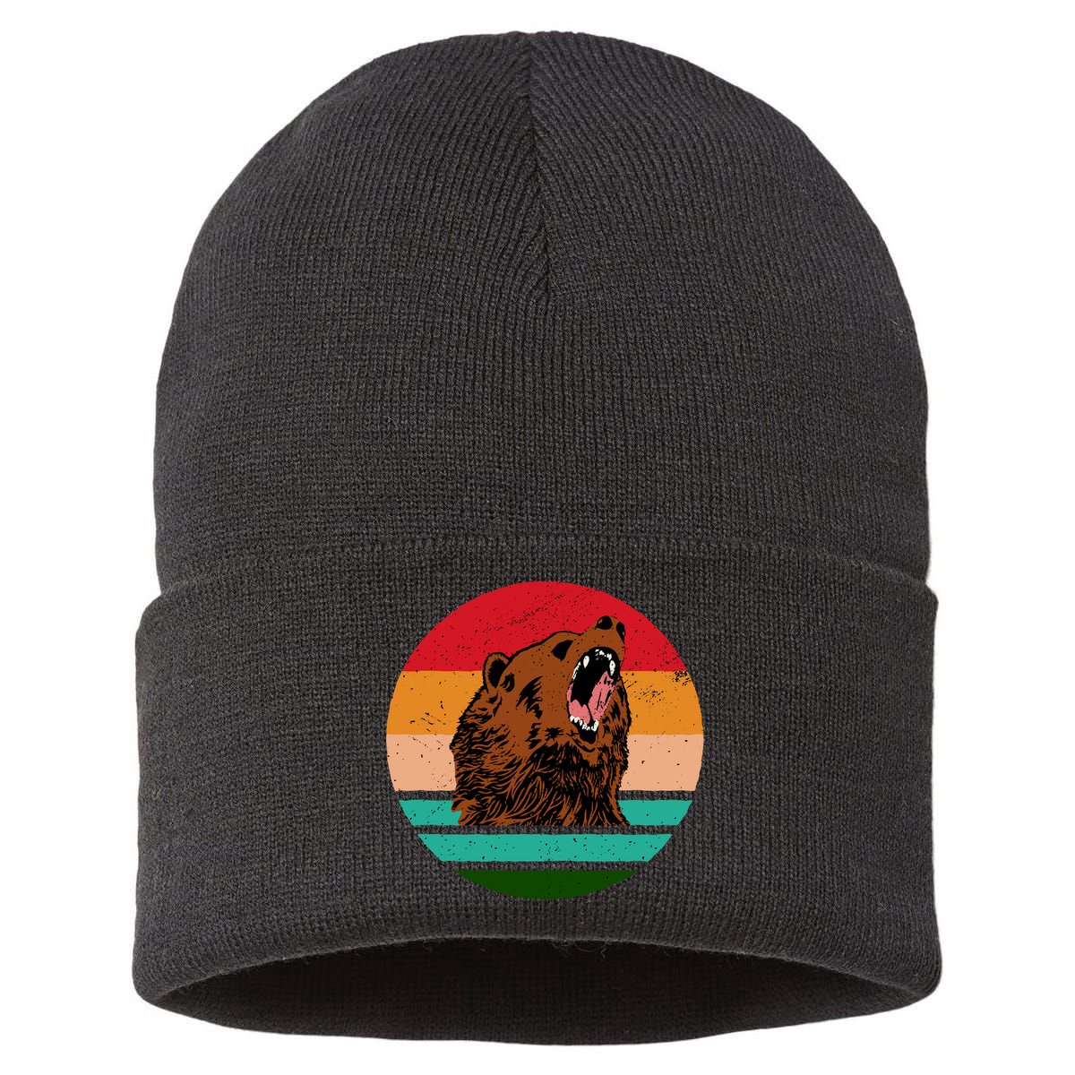 Retro Bear Sustainable Knit Beanie