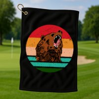 Retro Bear Golf Towel