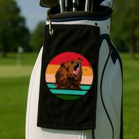 Retro Bear Golf Towel