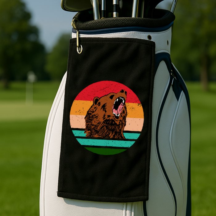 Retro Bear Golf Towel