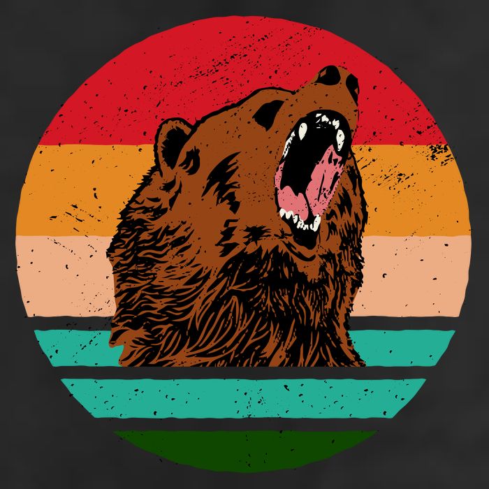 Retro Bear Golf Towel