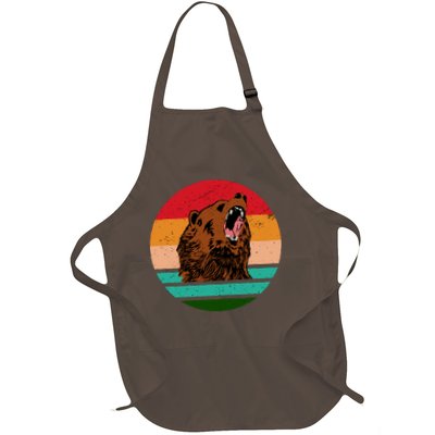 Retro Bear Full-Length Apron With Pockets