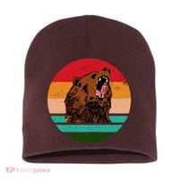 Retro Bear Short Acrylic Beanie