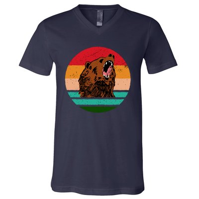 Retro Bear V-Neck T-Shirt