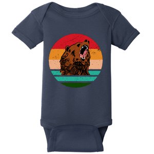 Retro Bear Baby Bodysuit