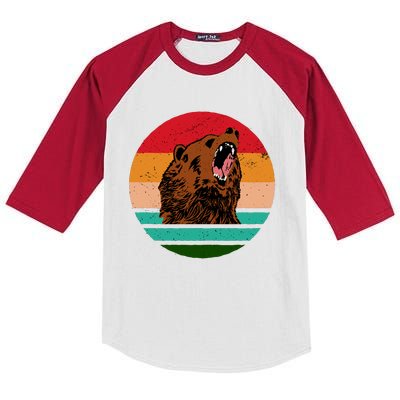 Retro Bear Kids Colorblock Raglan Jersey