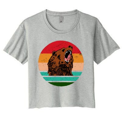 Retro Bear Women's Crop Top Tee