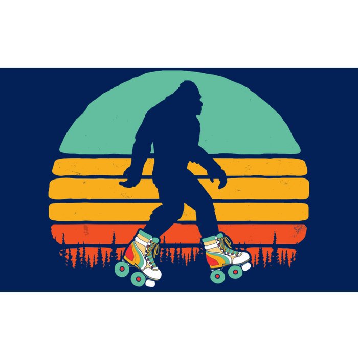 Retro Bigfoot Roller Skating Sasquatch 80s Skater Graphic Bumper Sticker