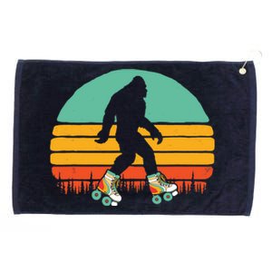 Retro Bigfoot Roller Skating Sasquatch 80s Skater Graphic Grommeted Golf Towel