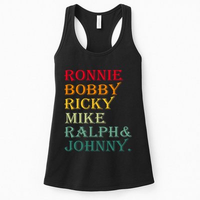 Ronnie Bobby Ricky Mike Ralph And Johnny Womens Tank Top