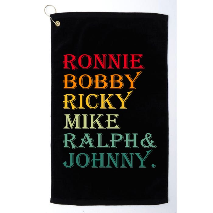 Ronnie Bobby Ricky Mike Ralph And Johnny Golf Towel