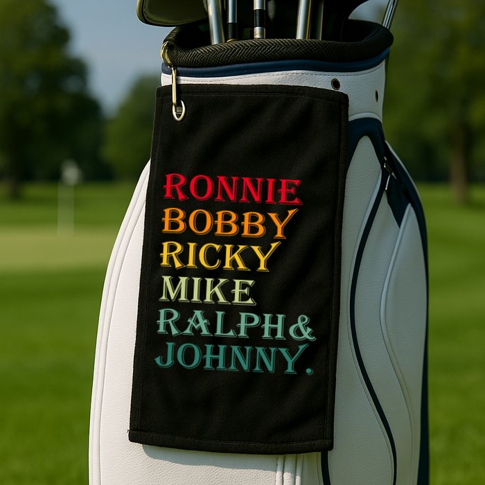 Ronnie Bobby Ricky Mike Ralph And Johnny Golf Towel