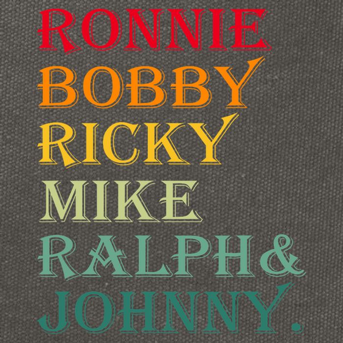 Ronnie Bobby Ricky Mike Ralph And Johnny Cotton Canvas Backpack