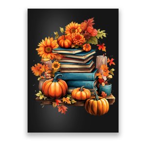 Read Book Reading Library Lover Reader Pumpkin Thanksgiving Poster