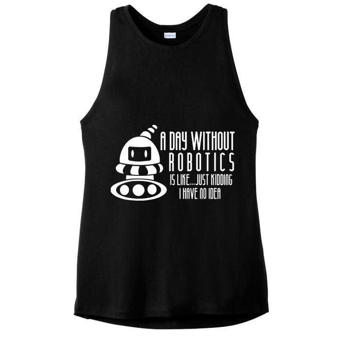 Robotics Build Robots A Day Without Robotics Ladies PosiCharge Tri-Blend Wicking Tank