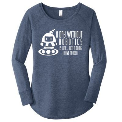 Robotics Build Robots A Day Without Robotics Women's Perfect Tri Tunic Long Sleeve Shirt