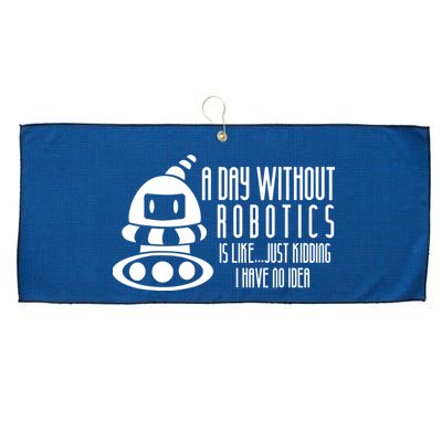 Robotics Build Robots A Day Without Robotics Large Microfiber Waffle Golf Towel