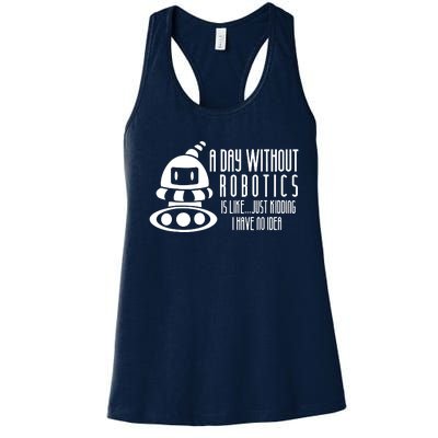 Robotics Build Robots A Day Without Robotics Women's Racerback Tank