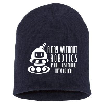 Robotics Build Robots A Day Without Robotics Short Acrylic Beanie