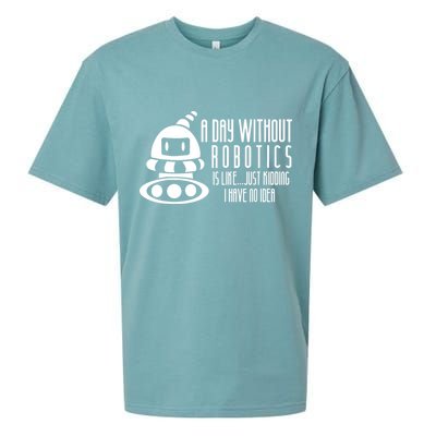 Robotics Build Robots A Day Without Robotics Sueded Cloud Jersey T-Shirt