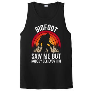 retro Bigfoot Saw Me But Nobody Believes Him PosiCharge Competitor Tank