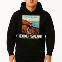 Retro Big Sur California Coast Wpa Style Vintage Graphic Hoodie