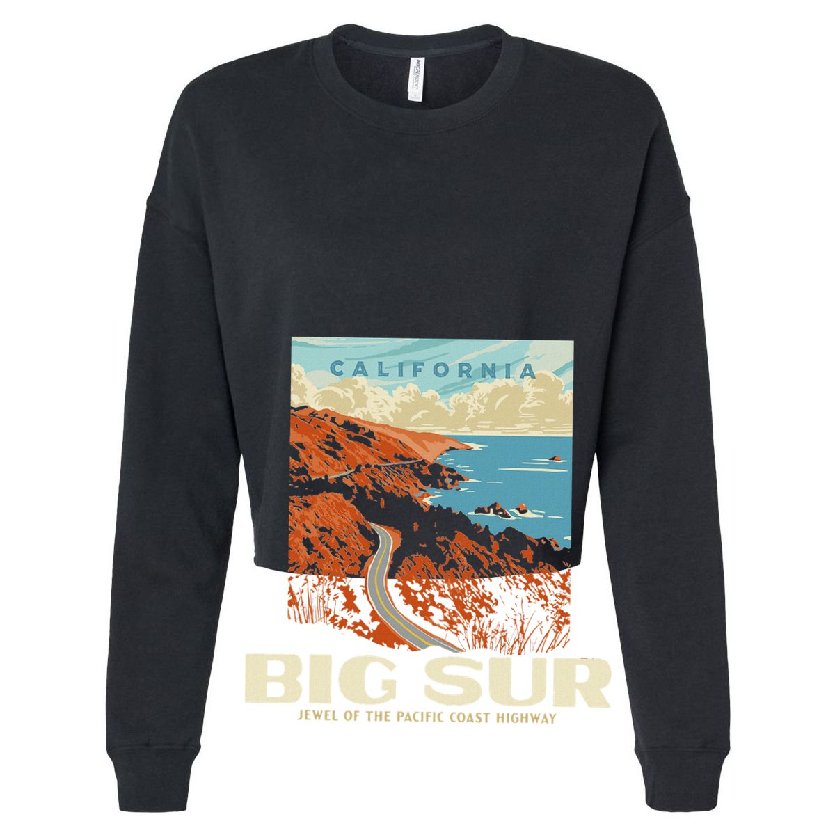 Retro Big Sur California Coast Wpa Style Vintage Graphic Hoodie