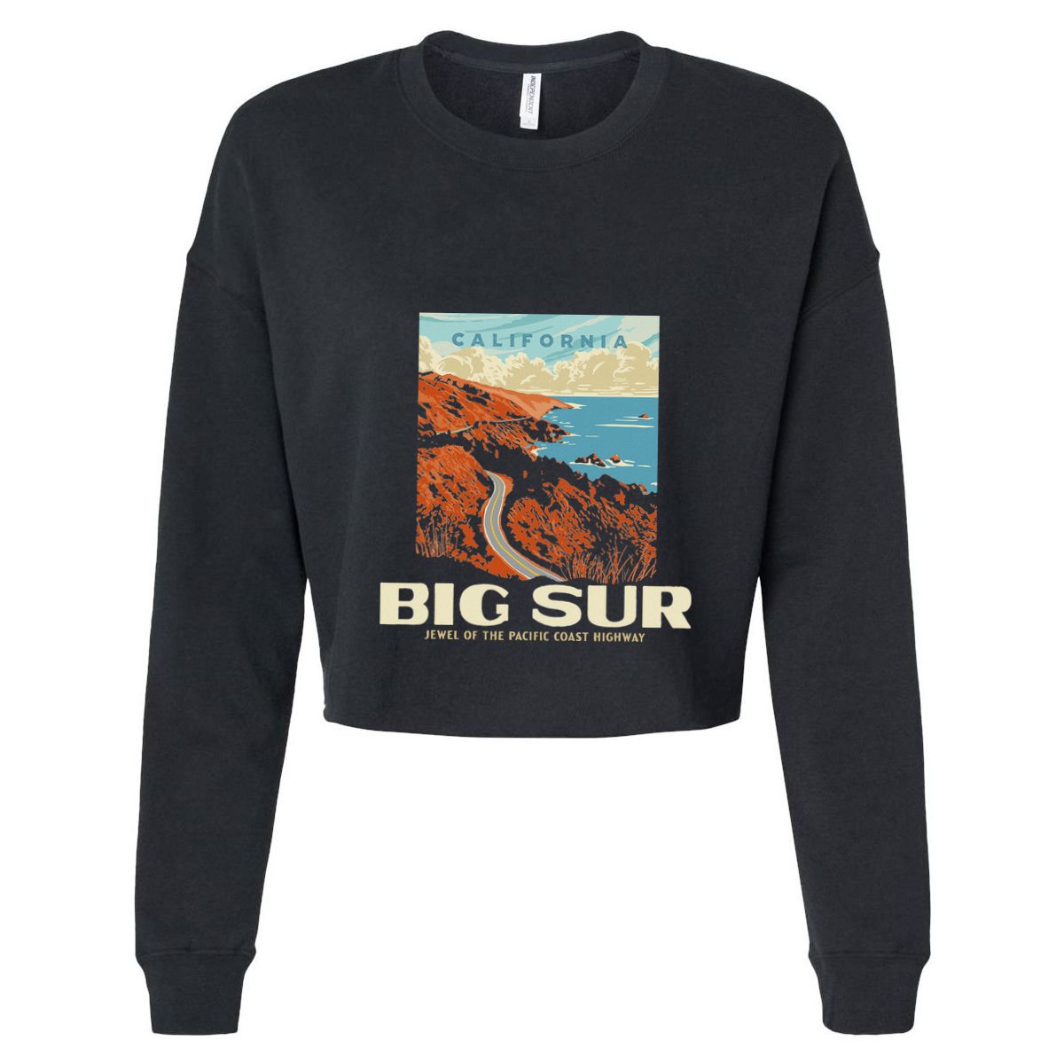 Retro Big Sur California Coast Wpa Style Vintage Graphic Hoodie