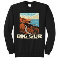Retro Big Sur California Coast Wpa Style Vintage Graphic Sweatshirt