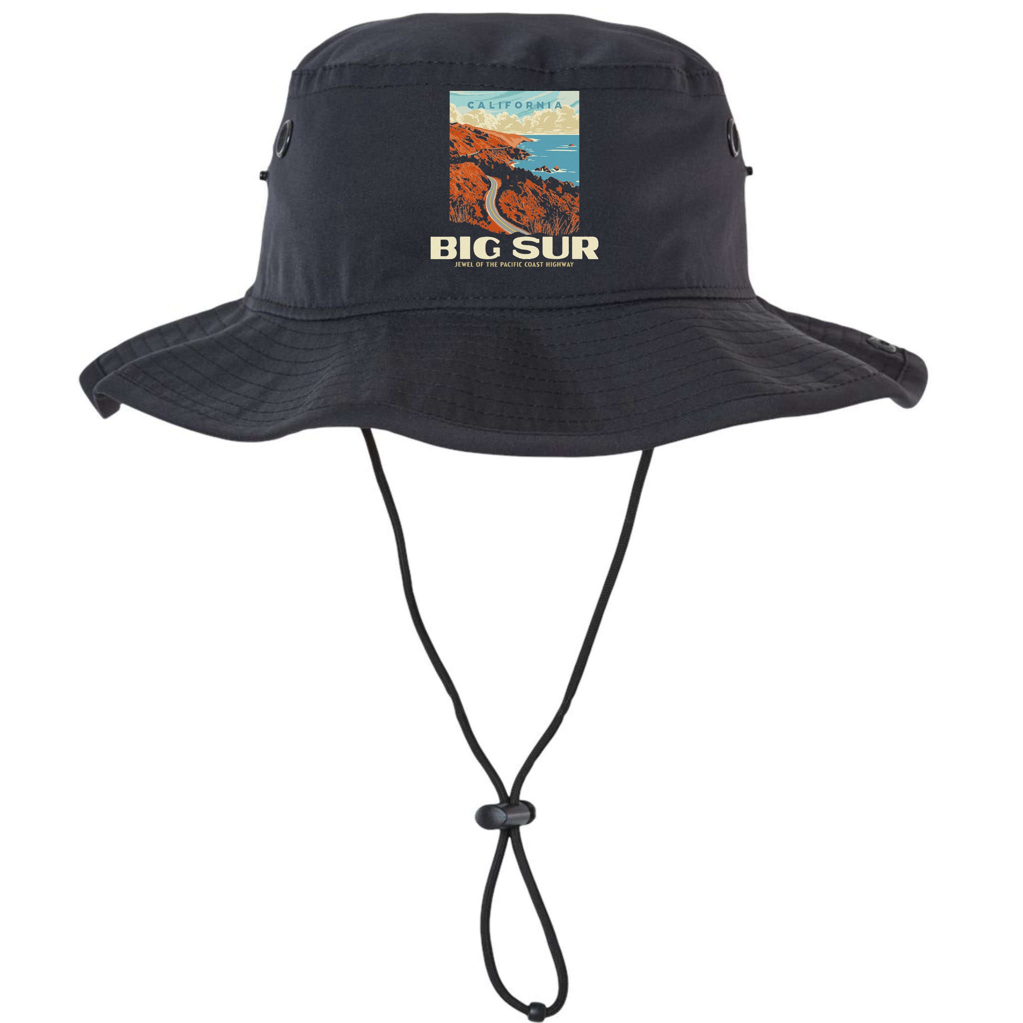 Retro Big Sur California Coast Wpa Style Vintage Graphic Bucket Hat