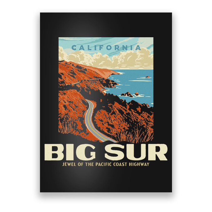 Retro Big Sur California Coast Wpa Style Vintage Graphic Poster